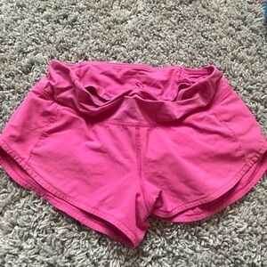 Sonic pink lululemon shorts